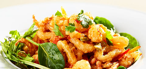 A Calamari dish available at EEST