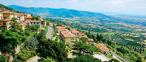 The picture perfect Italian town of Cortona