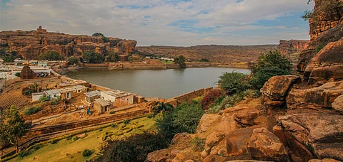 Aerial view of Badami in Karnataka