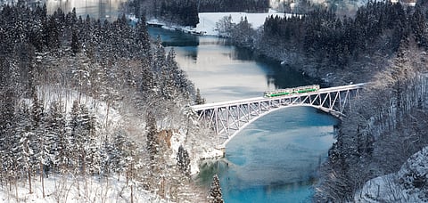 A snow-covered Oku Aizu