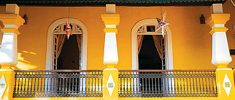 The striking yellow fae of the manor