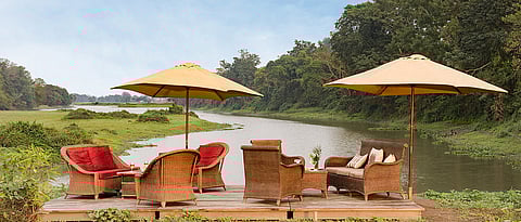 An idyllic setting at Diphlu River Lodge