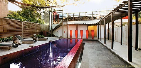 The hotel's reception area