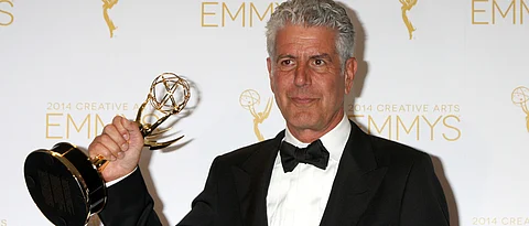 Winning an award at the 2014 Creative Emmy Awards