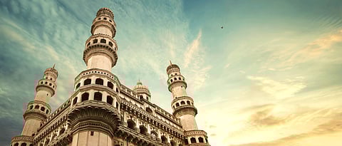Charminar, a famous monument and landmark in Hyderabad