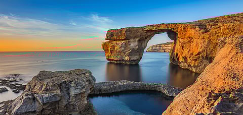 The beautiful Azure Window in Malta, which was a Game of Thrones set location