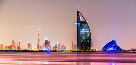 A stunning view of Burj-al-Arab Jumeirah in Dubai