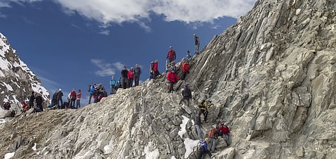 Climbers at Everest