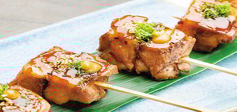 The signature pork belly at Guppy