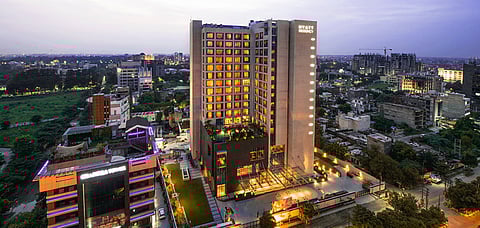 The exteriors of The Hyatt Regency Lucknow