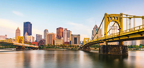 In Pittsburgh, murals can be found on roadway underpasses, abandoned buildings, and corporate skyscrapers