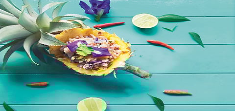 Chef's famous Pineapple Fried Rice