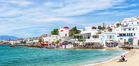 Indians need more vacation time for a view as lovely as this A view of Mykonos seafront