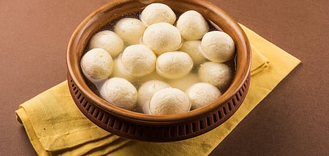 Rasagola is a spongy Indian sweet made from khoya