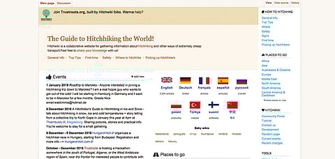 A picture of hitchwiki.org