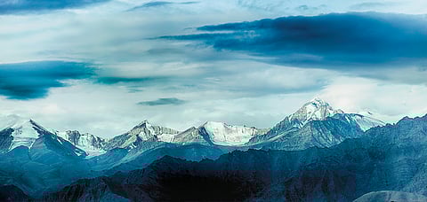 Snow-covered peaks in Siachen