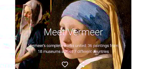 Artwork on the 'Meet Vermeer' app