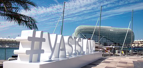 Yas Island with Hotel W Abu Dhabi in the background