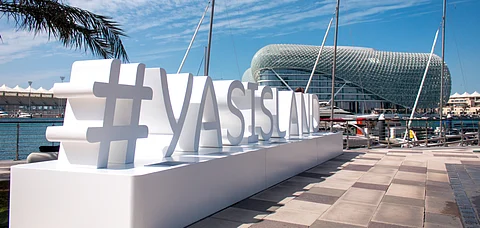 Yas Island with the Hotel W Abu Dhabi in the background