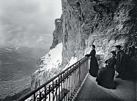 Viewpoint at the Eigerwand station of the Jungfrau railway