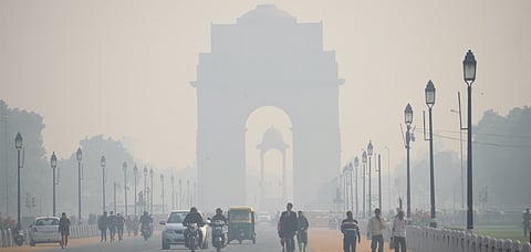 Representative Image A layer of smog at India Gate