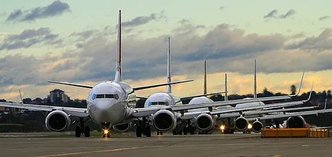 Grounding of so many aircrafts means there are fewer parking spots