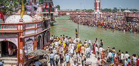 Pilgrims at Kumbh Mela in Haridwar in 2010