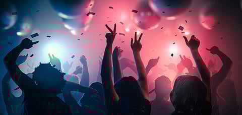 A group of girls dancing