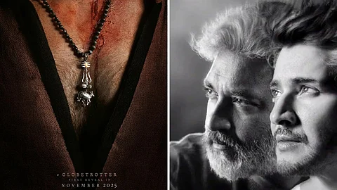 രാജമൗലി പങ്കുവെച്ച പോസ്റ്റർ,രാജമൗലിയും മഹേഷ് ബാബുവും