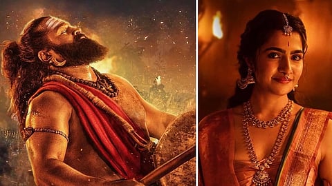 കാന്താരയുടെ പോസ്റ്ററിൽ ഋഷഭ് ഷെട്ടി,രുക്മിണി വസന്ത്