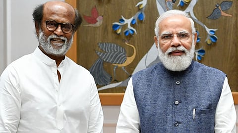 പ്രധാനമന്ത്രി നരേന്ദ്രമോദിക്കൊപ്പം രജനികാന്ത്