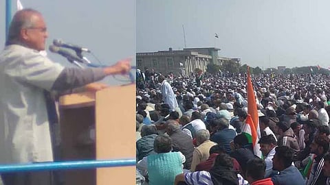 কিটলানা টোল প্লাজায় বিশাল মহাপঞ্চায়তে বলছেন ডঃ অশোক ধাওয়ালে