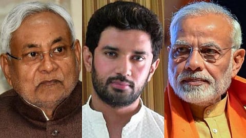 নীতিশ কুমার, চিরাগ পাসোয়ান এবং নরেন্দ্র মোদী