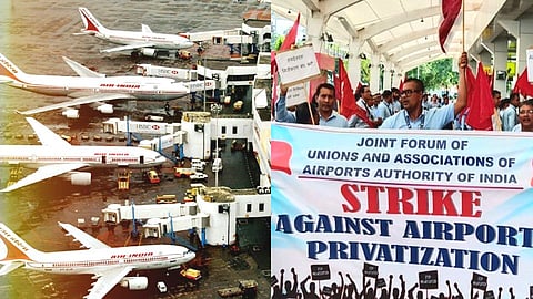 বিমানবন্দর বেসরকারিকরণের প্রতিবাদে শামিল এয়ারপোর্ট অথোরিটির কর্মীরা, ধর্মঘটের ডাক