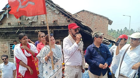 নন্দীগ্রামে বাম প্রার্থীর প্রচারে বাদশা মৈত্র, শ্রীলেখা মিত্র, বিমল চক্রবর্তী