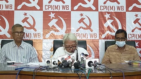 সাংবাদিক সম্মেলনে বামফ্রন্ট নেতৃত্ব