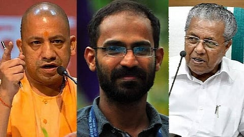 যোগী আদিত্যনাথ, সিদ্দিকি কাপ্পান এবং পিনারাই বিজয়ন