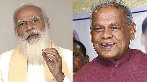 প্রধানমন্ত্রী নরেন্দ্র মোদী ও জিতন রাম মাঝি