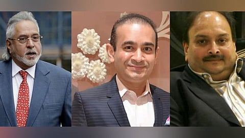 বিজয় মাল্য, নীরব মোদী ও মেহুল চোকসি