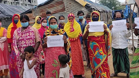 ইন্টারস্টেট মাইগ্রেন্ট ওয়ার্কার্স ফেডারেশন অফ কর্ণাটকের স্মারকলিপি পেশ