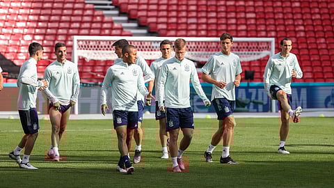 প্র্যাকটিসে স্পেন দল