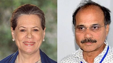 সোনিয়া গান্ধী ও অধীর চৌধুরী