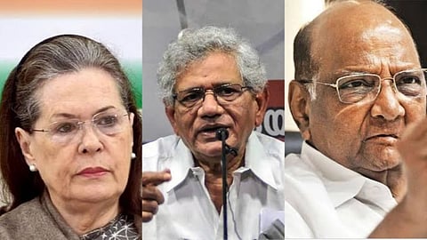 সনিয়া গাঁধী, সীতারাম ইয়েচুরি, এবং শরদ পাওয়ার