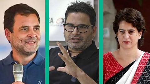 রাহুল গান্ধী, পিকে ও প্রিয়াঙ্কা গান্ধী