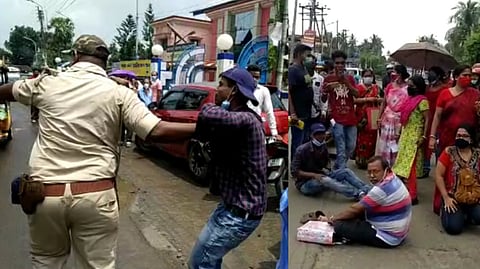 North 24 PGS: ভ্যাকসিনের দাবিতে রাস্তা অবরোধ, পুলিশের বেপরোয়া লাঠিচার্জ