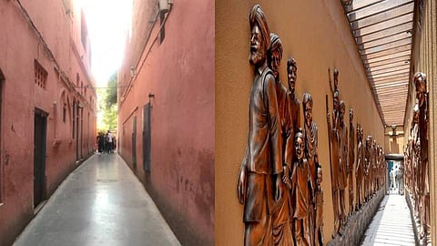 আগে যেমন ছিল (বাম) নতুন রূপে জালিয়ানওয়ালাবাগ (ডান)