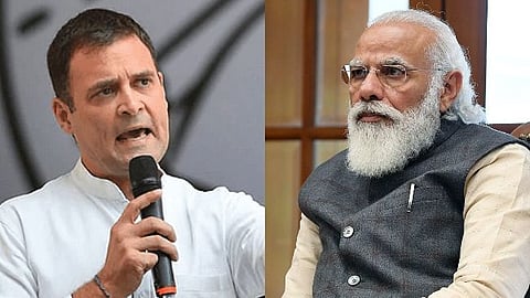 রাহুল গান্ধী এবং প্রধানমন্ত্রী নরেন্দ্র মোদী