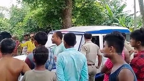 এগরার হরিচক গ্রামে ঘটনাস্থলে পুলিশ