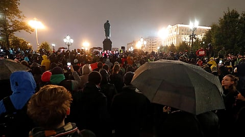 নির্বাচনে কারচুপির অভিযোগে মস্কোতে বিক্ষোভ