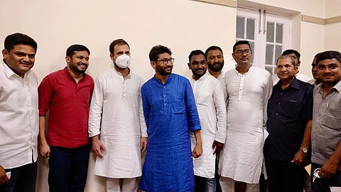 রাহুল গান্ধীর সঙ্গে কানহাইয়া কুমার এবং জিগনেশ মেভানী